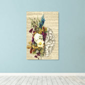 medisch poster voor de anatomie van de hersenen canvas afdruk (Insitu (Houten vloer))