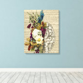 medisch poster voor de anatomie van de hersenen canvas afdruk (Insitu (Houten vloer))