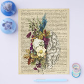 medisch poster voor de anatomie van de hersenen flyer (Enkel)