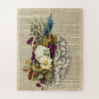 medisch poster voor de anatomie van de hersenen legpuzzel