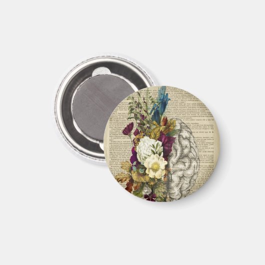 medisch poster voor de anatomie van de hersenen magneet (Voorkant / Achterkant)