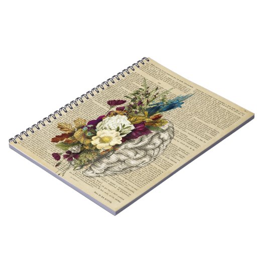 medisch poster voor de anatomie van de hersenen notitieboek (Linkerzijde)