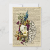 medisch poster voor de anatomie van de hersenen notitiekaartje (Achterkant)