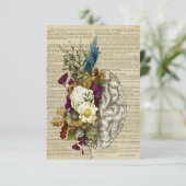 medisch poster voor de anatomie van de hersenen RSVP kaartje (Staand voorkant)