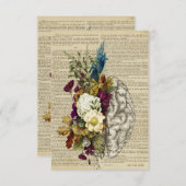 medisch poster voor de anatomie van de hersenen RSVP kaartje (Voorkant / Achterkant)