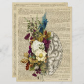 medisch poster voor de anatomie van de hersenen save the date (Voorkant / Achterkant)