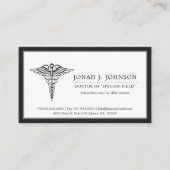 Medisch Professioneel | Minimalistische zwarte ran Visitekaartje (Voorkant)