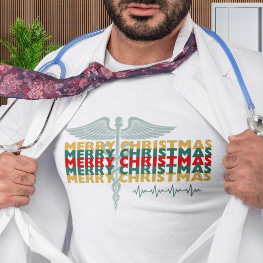 Medisch Professioneel Vrolijk Kerstfeest T-shirt