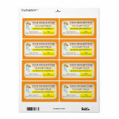 Medisch recept labels Old Fart party gunsten (Full Sheet)