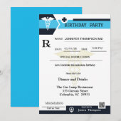 Medisch recept Pad Birthday uitnodiging (Voorkant / Achterkant)