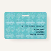 Medisch Reisverpleegkundige Foto-ID Badge (Achterkant)