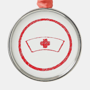 medisch rood emt ziekenhuis SEH verpleegster kruis Metalen Ornament