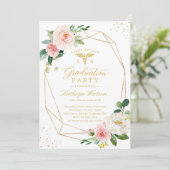 Medisch scholier Floral Geometric Afstuderen Kaart (Staand voorkant)