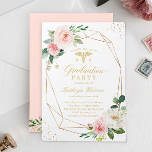 Medisch scholier Floral Geometric Afstuderen Kaart