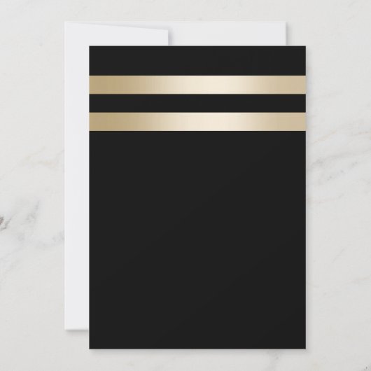 Medisch School Modern Black & Gold Afstuderen Kaart (Achterkant)