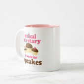 Medisch secretaris (Funny) Gift Tweekleurige Koffiemok (Voorkant links)