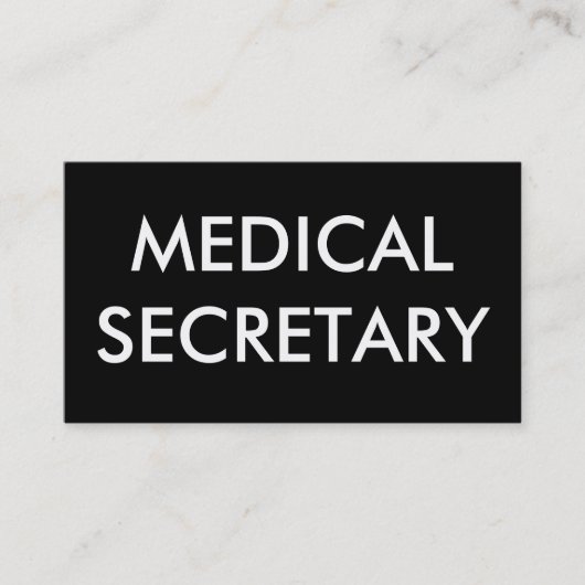 medisch secretaris visitekaartje (Voorkant)