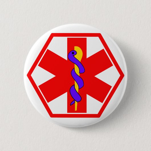 MEDISCH SIGN-ID LABEL RONDE BUTTON 5,7 CM (Voorkant)