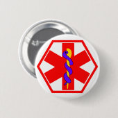MEDISCH SIGN-ID LABEL RONDE BUTTON 5,7 CM (Voorkant /achterkant)