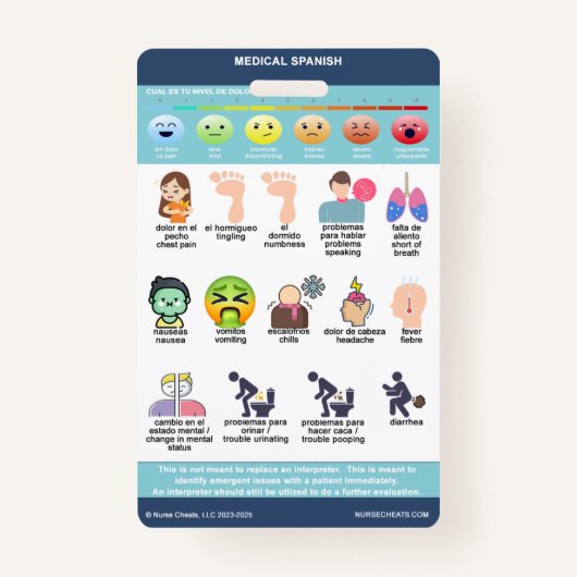 Medisch Spaans - Basisbeoordeling Badge (Achterkant)