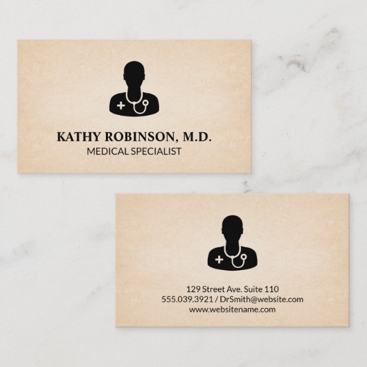 medisch specialist | Dokterspictogram Afsprakenkaartje (Voorkant / Achterkant)