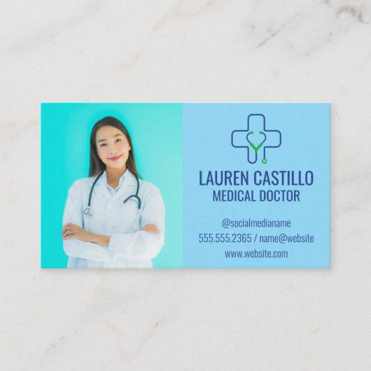 Medisch Specialist | Ziekenhuis Gezondheid Logo Visitekaartje (Voorkant)