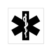 Medisch - Ster van het Levenssymbool - geïsoleerd Rubberstempel (Afrduk)