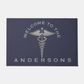 Medisch Symbool Aangepaste Kleur Gepersonaliseerd Deurmat (Voorkant)