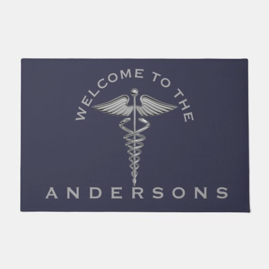 Medisch Symbool Aangepaste Kleur Gepersonaliseerd Deurmat (Voorkant)