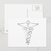 Medisch symbool briefkaart (Voorkant / Achterkant)