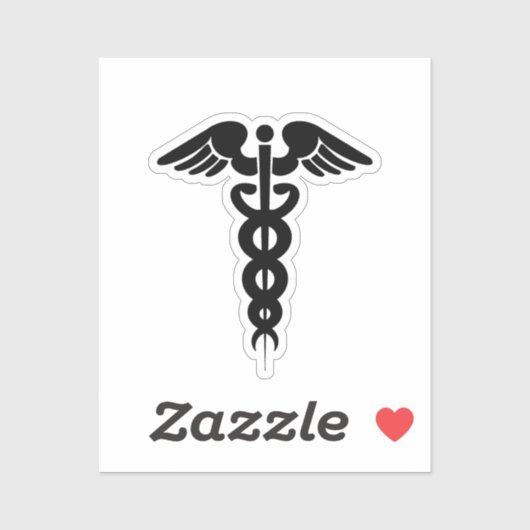 Medisch symbool Cadeus sticker 3 "X3" (Vel)