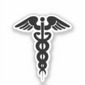 Medisch symbool Cadeus sticker 3 "X3" (Voorkant)