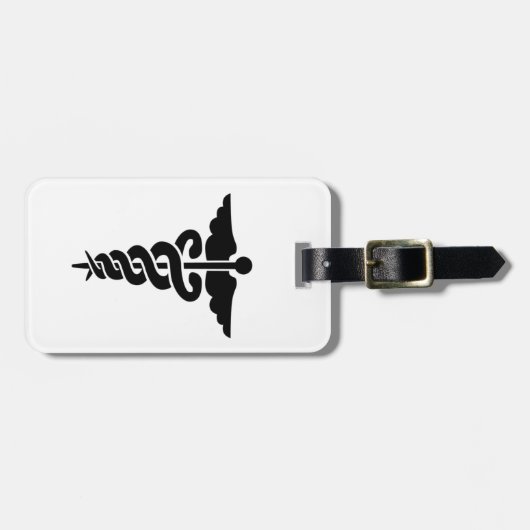 Medisch symbool Caduceus Bagagelabel (Voorkant horizontaal)