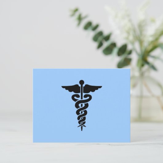 Medisch symbool Caduceus Briefkaart (Staand voorkant)