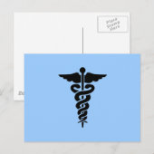 Medisch symbool Caduceus Briefkaart (Voorkant / Achterkant)