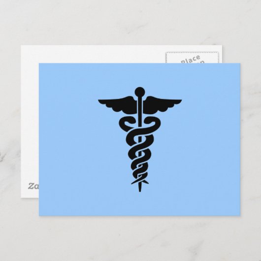 Medisch symbool Caduceus Briefkaart (Voorkant / Achterkant)