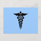 Medisch symbool Caduceus Briefkaart (Voorkant)