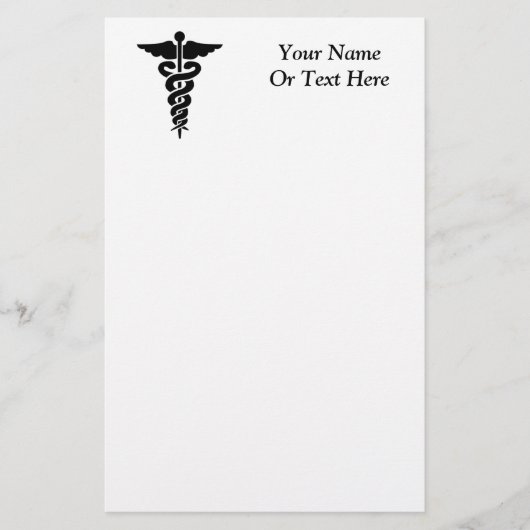 Medisch symbool Caduceus Briefpapier (Voorkant)