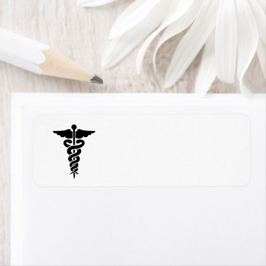 Medisch symbool Caduceus Etiket (Insitu)