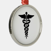 Medisch symbool Caduceus Metalen Ornament (Rechts)
