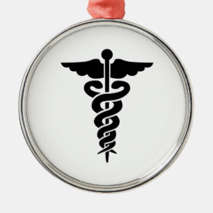 Medisch symbool Caduceus Metalen Ornament