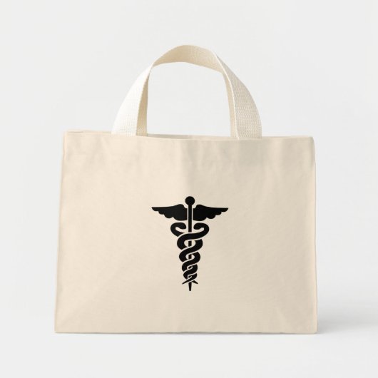 Medisch symbool Caduceus Mini Tote Bag (Voorkant)