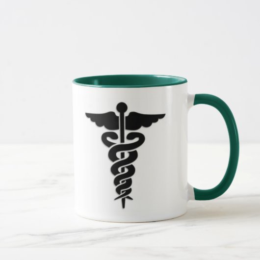 Medisch symbool Caduceus Mok (Rechts)