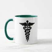 Medisch symbool Caduceus Mok (Links)