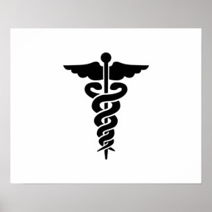 Medisch symbool Caduceus Poster