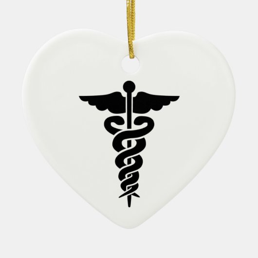 Medisch symbool keramisch ornament (Voorkant)