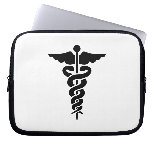Medisch symbool laptop sleeve (Voorkant)