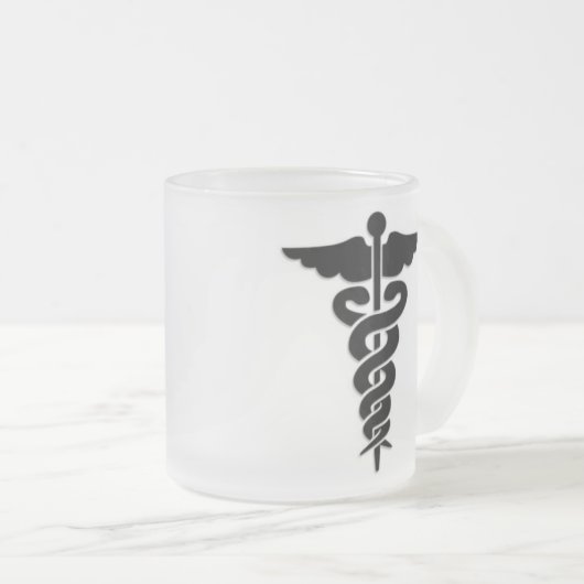 Medisch symbool matglas koffiemok (Voorkant rechts)