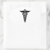 Medisch symbool ovale sticker (Tas)