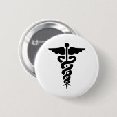 Medisch symbool ronde button 5,7 cm (Voorkant /achterkant)